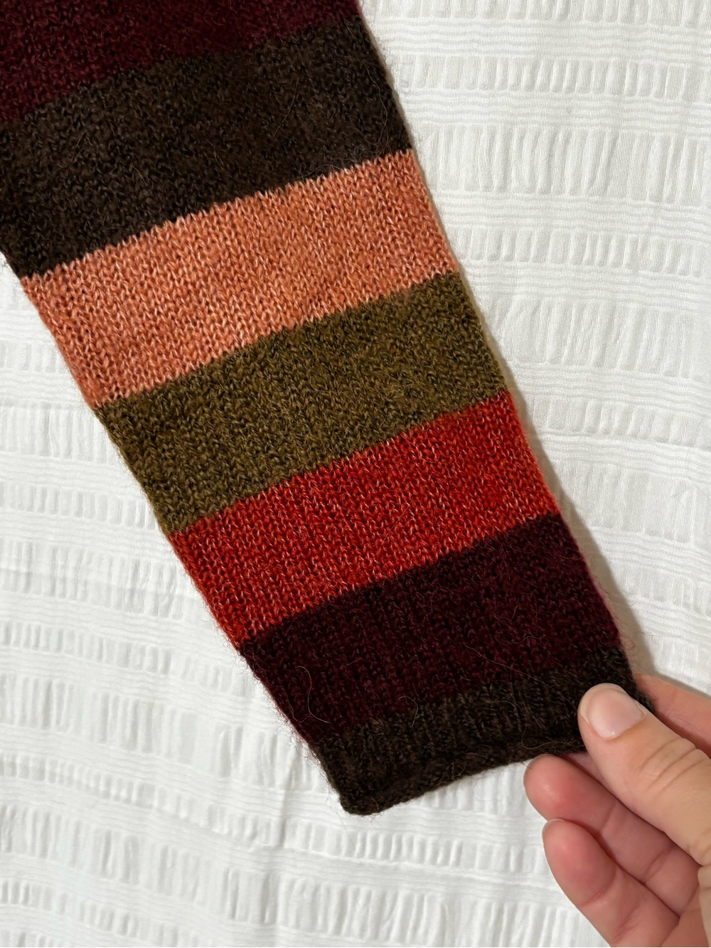 Madewell Chelsea Pocket Pullover Sweater Striped Alpaca Sz XXS - Picture 7 of 10